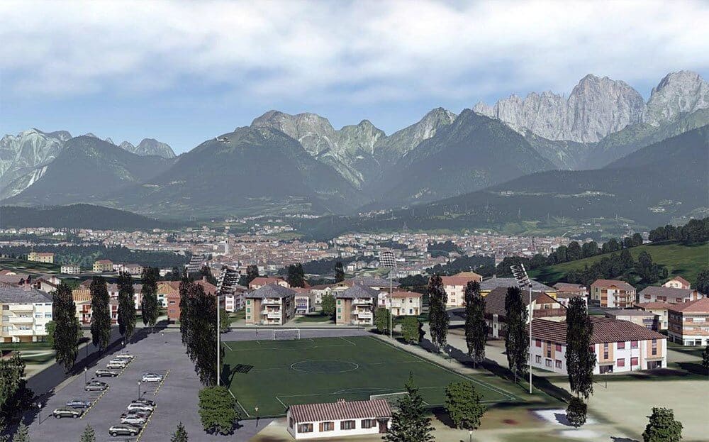 FSC news Belluno addon Dolomiti 3D XPlane city